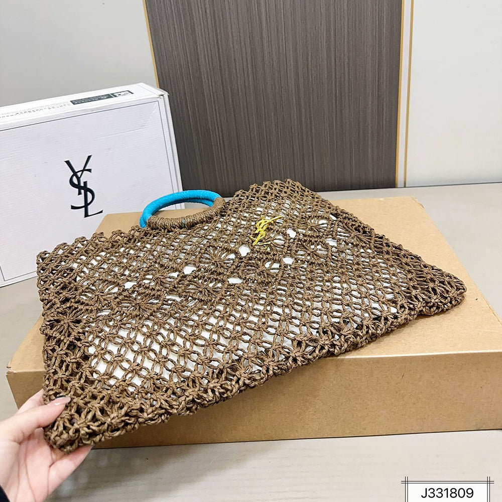 SAINT LAURENT YSL Woven Tote Bag 43x35cm