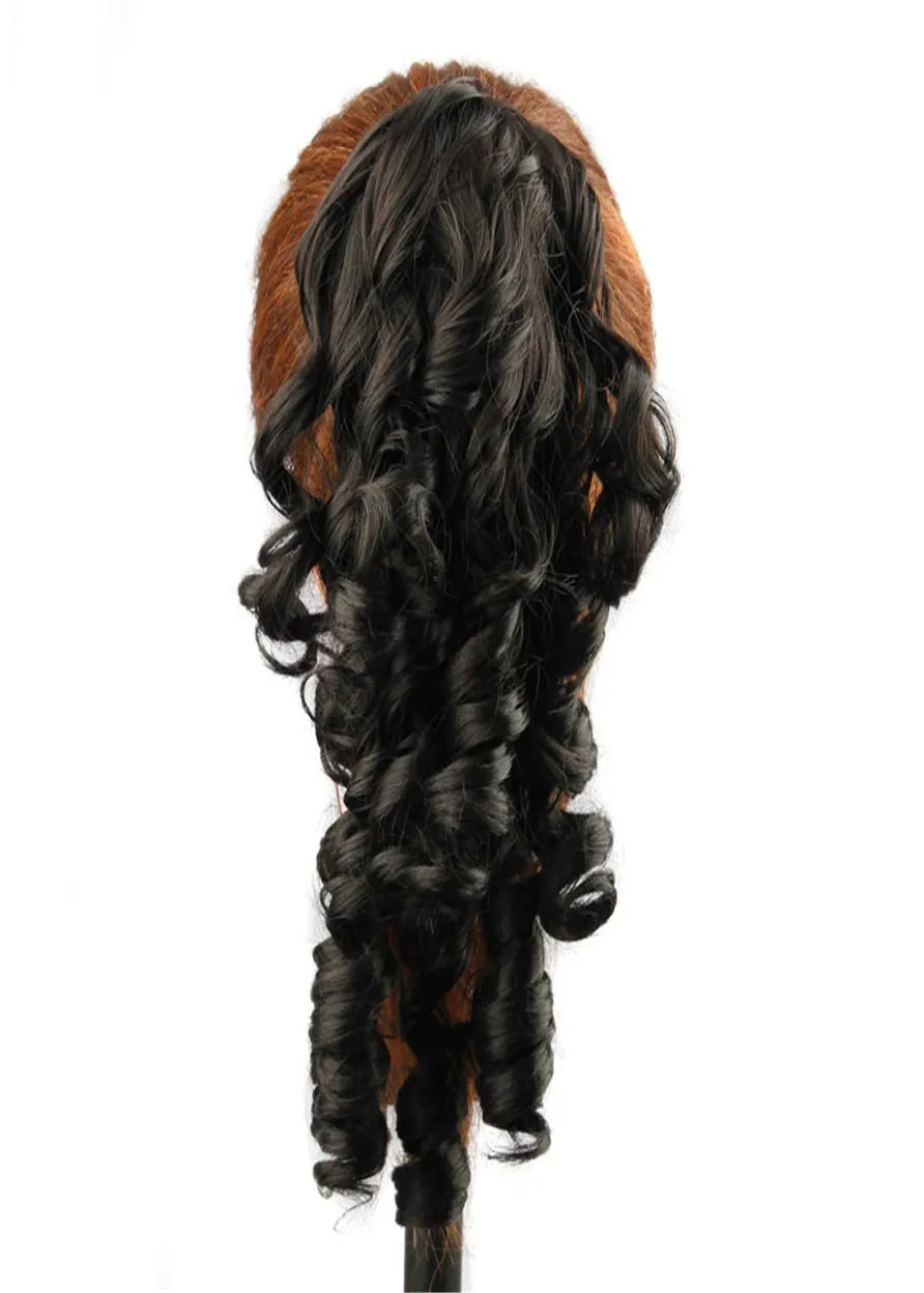 Long Natural Wave Synthetic Hair Clamping Jaw Ponytails 24 Inches