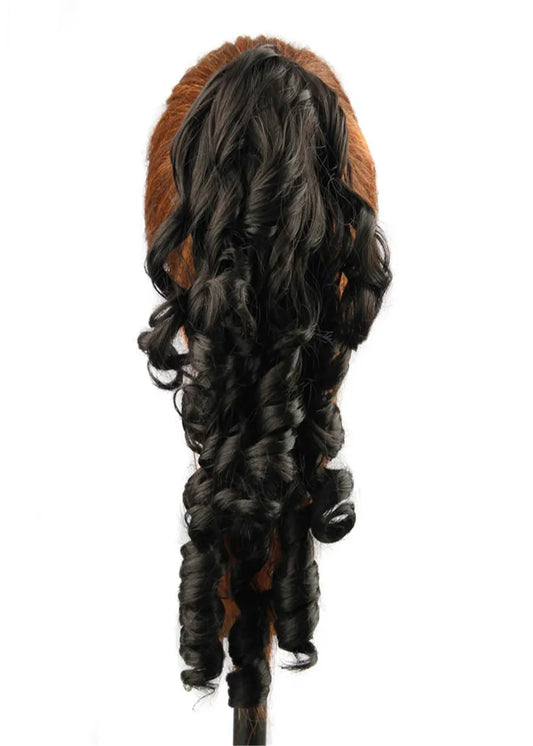 Long Natural Wave Synthetic Hair Clamping Jaw Ponytails 24 Inches