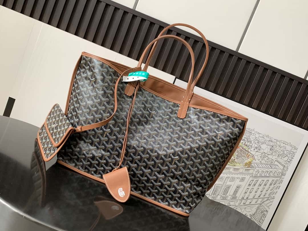 Goyard Artois Tote Coated Canvas brown handbag