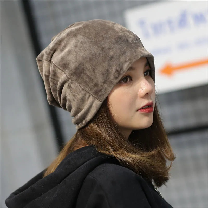 Brimless Autumn Velvet Cap