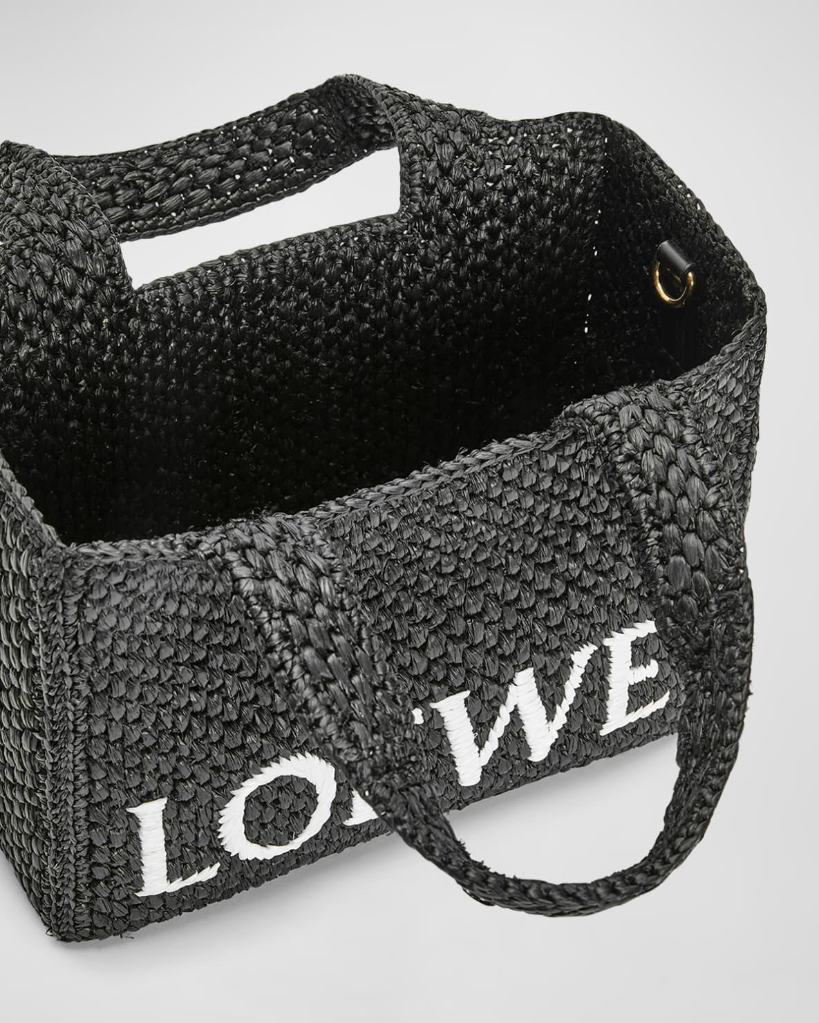 LOEWE x Paula’s Ibiza Font Tote Small Bag in Raffia