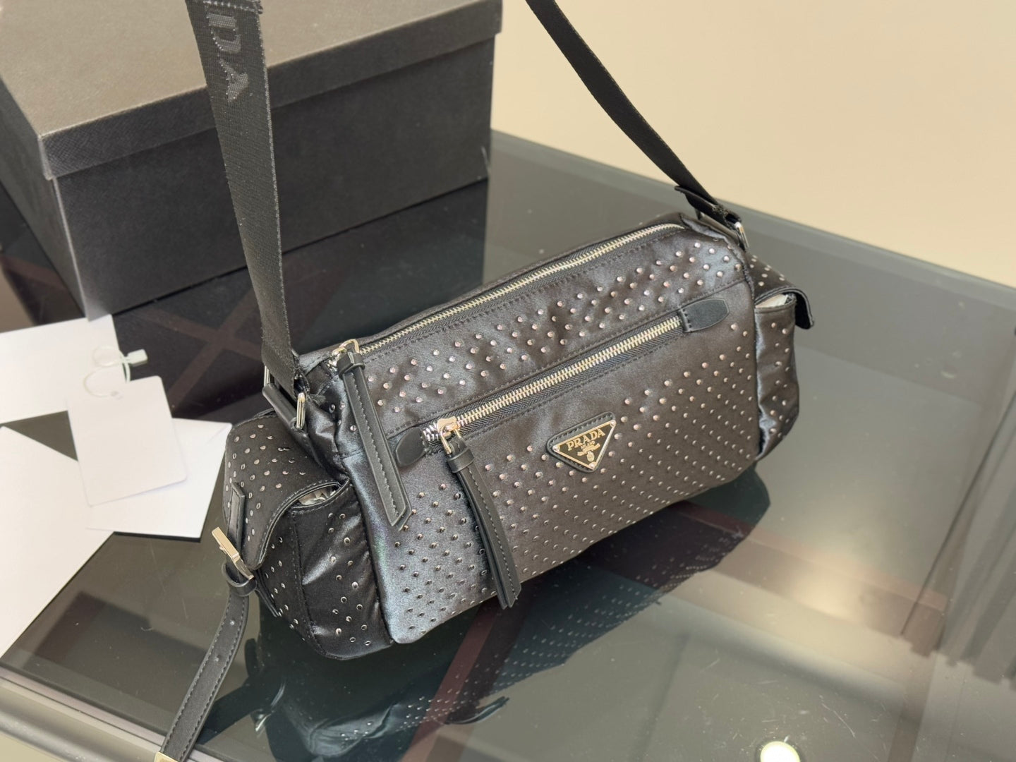 Prada Black Universal Messenger Bag