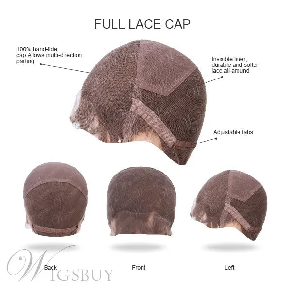 New Arrival  100% Indian Human Hair 16 Inches Straight Layered Hair Full Lace Wig