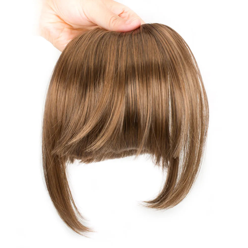 Clip In Hair Bangs Hairpiece Synthetic Blunt Bangs Hair Piece