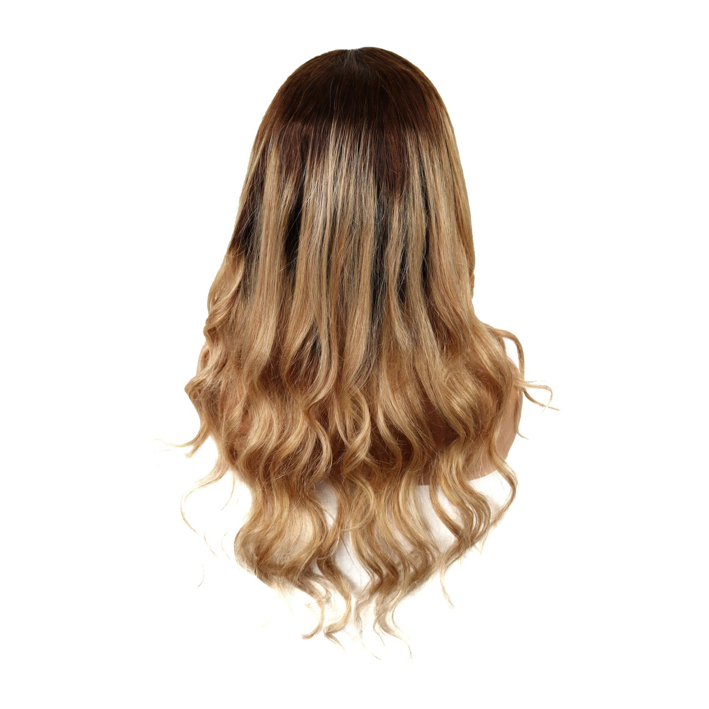 Attractive Ombre Long Wave 22 Inches Human Remy Lace Wig