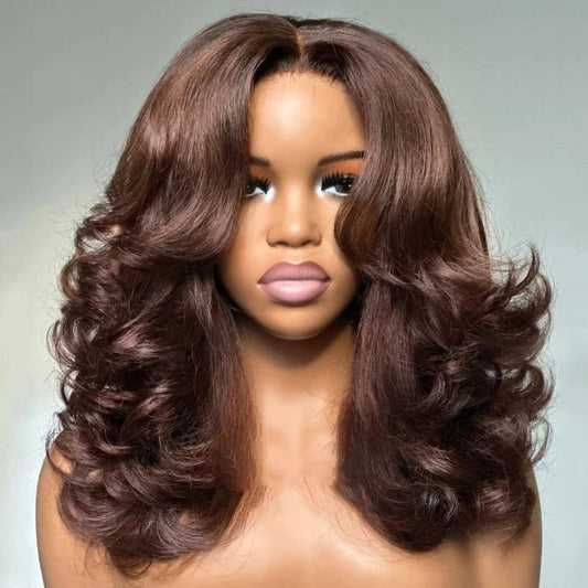 Shoulder Length Body Wave  5x5 Lace Closure Wig